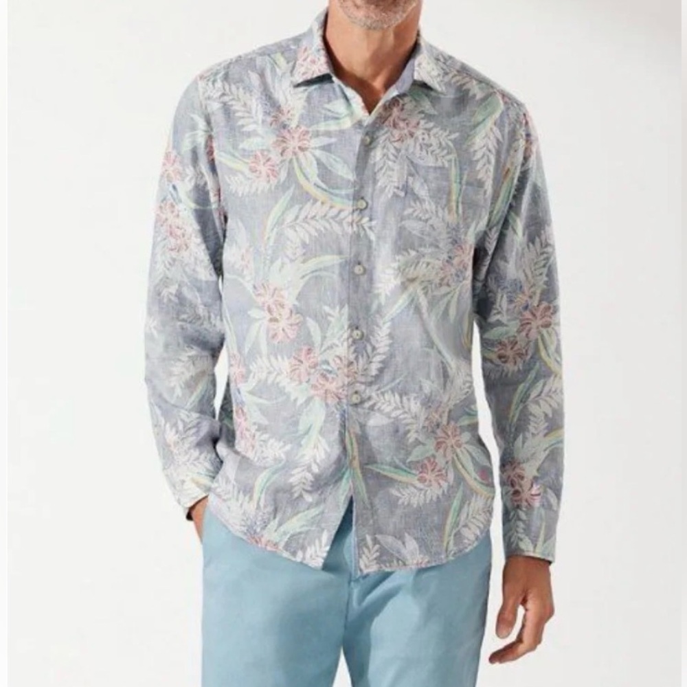Tommy Bahama linen long sleeve shirt in mirage floral size 3XL